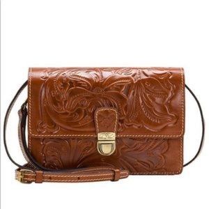 Patricia Nash Tooled FLORENCE LANZA Leather Crossbody Bag